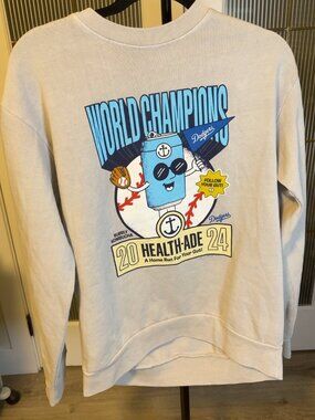 LA Dodgers 2024 World Champions Health-Ade Crewneck Sweatshirt M